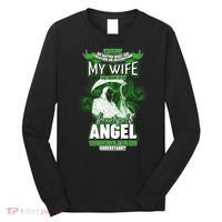 Caution My Wife Will Always Be My Beautiful Angel Hurt Her I Kill You Long Sleeve Shirt thumb 0