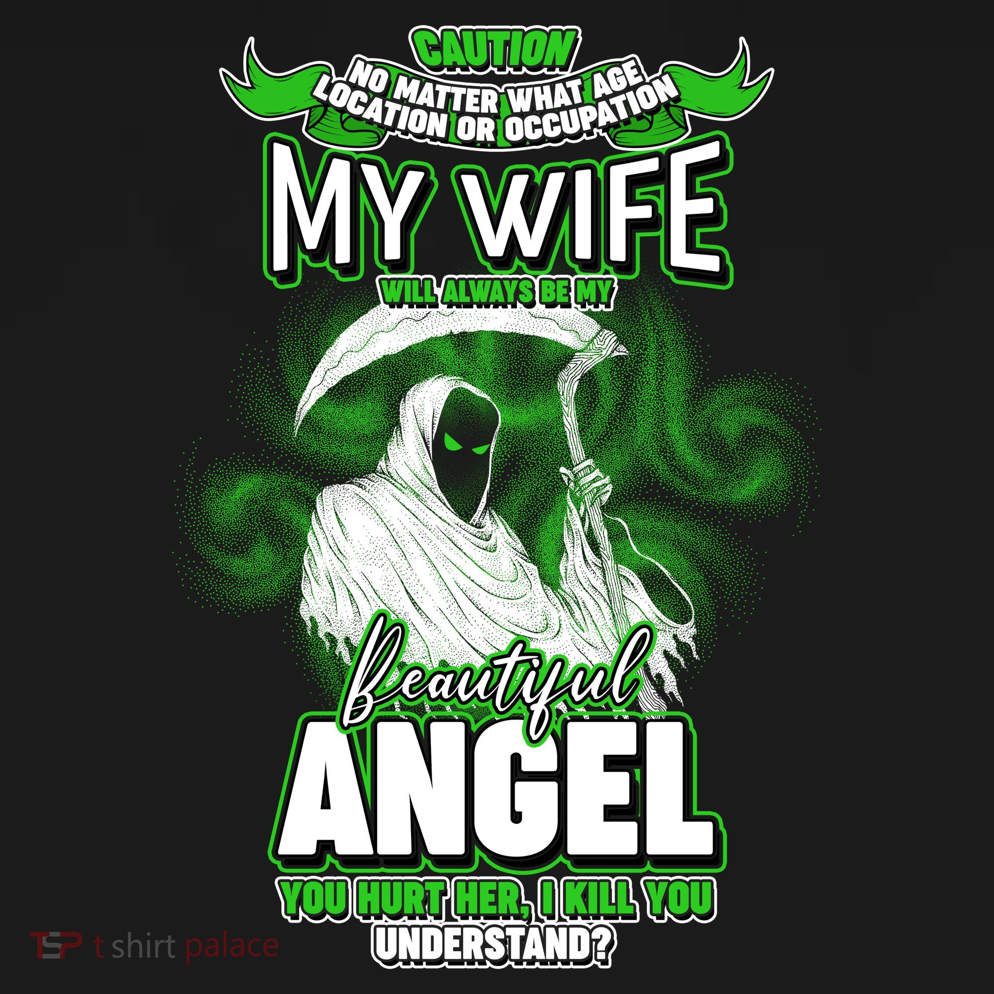 Caution My Wife Will Always Be My Beautiful Angel Hurt Her I Kill You Long Sleeve Shirt