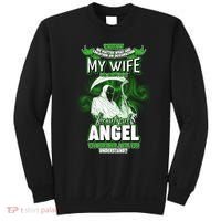 Caution My Wife Will Always Be My Beautiful Angel Hurt Her I Kill You Sweatshirt thumb 0