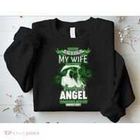 Caution My Wife Will Always Be My Beautiful Angel Hurt Her I Kill You Sweatshirt thumb 2