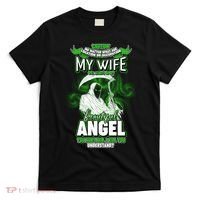 Caution My Wife Will Always Be My Beautiful Angel Hurt Her I Kill You T-Shirt thumb 0