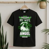 Caution My Wife Will Always Be My Beautiful Angel Hurt Her I Kill You T-Shirt thumb 2