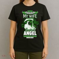 Caution My Wife Will Always Be My Beautiful Angel Hurt Her I Kill You T-Shirt thumb 4