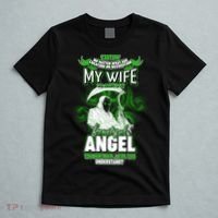Caution My Wife Will Always Be My Beautiful Angel Hurt Her I Kill You T-Shirt thumb 5