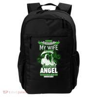 Caution My Wife Will Always Be My Beautiful Angel Hurt Her I Kill You Backpack thumb 0
