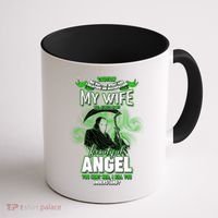 Caution My Wife Will Always Be My Beautiful Angel Hurt Her I Kill You Coffee Mug thumb 1