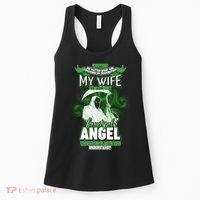 Caution My Wife Will Always Be My Beautiful Angel Hurt Her I Kill You Women's Tank Top thumb 0