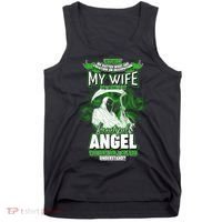 Caution My Wife Will Always Be My Beautiful Angel Hurt Her I Kill You Tank Top thumb 0