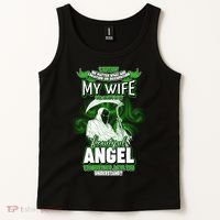 Caution My Wife Will Always Be My Beautiful Angel Hurt Her I Kill You Tank Top thumb 2