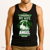 Caution My Wife Will Always Be My Beautiful Angel Hurt Her I Kill You Tank Top thumb 3