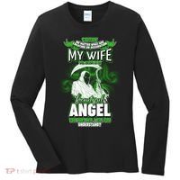 Caution My Wife Will Always Be My Beautiful Angel Hurt Her I Kill You Women's Long Sleeve Shirt thumb 0