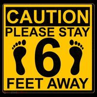 Caution Please Stay 6 Feet Away Backpack thumb 2