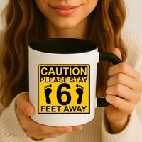 Caution Please Stay 6 Feet Away Coffee Mug thumb 3