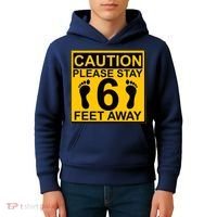 Caution Please Stay 6 Feet Away Kids Hoodie thumb 4