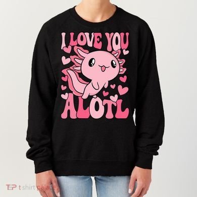 Cute Axolotl Valentines Day Valentine Women's Sweatshirt