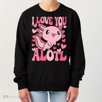 Cute Axolotl Valentines Day Valentine Women's Sweatshirt thumb 0