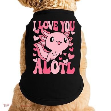 Cute Axolotl Valentines Day Valentine Doggie Tank