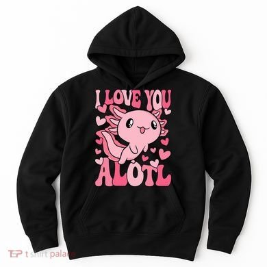 Cute Axolotl Valentines Day Valentine Hoodie