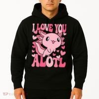 Cute Axolotl Valentines Day Valentine Hoodie thumb 2