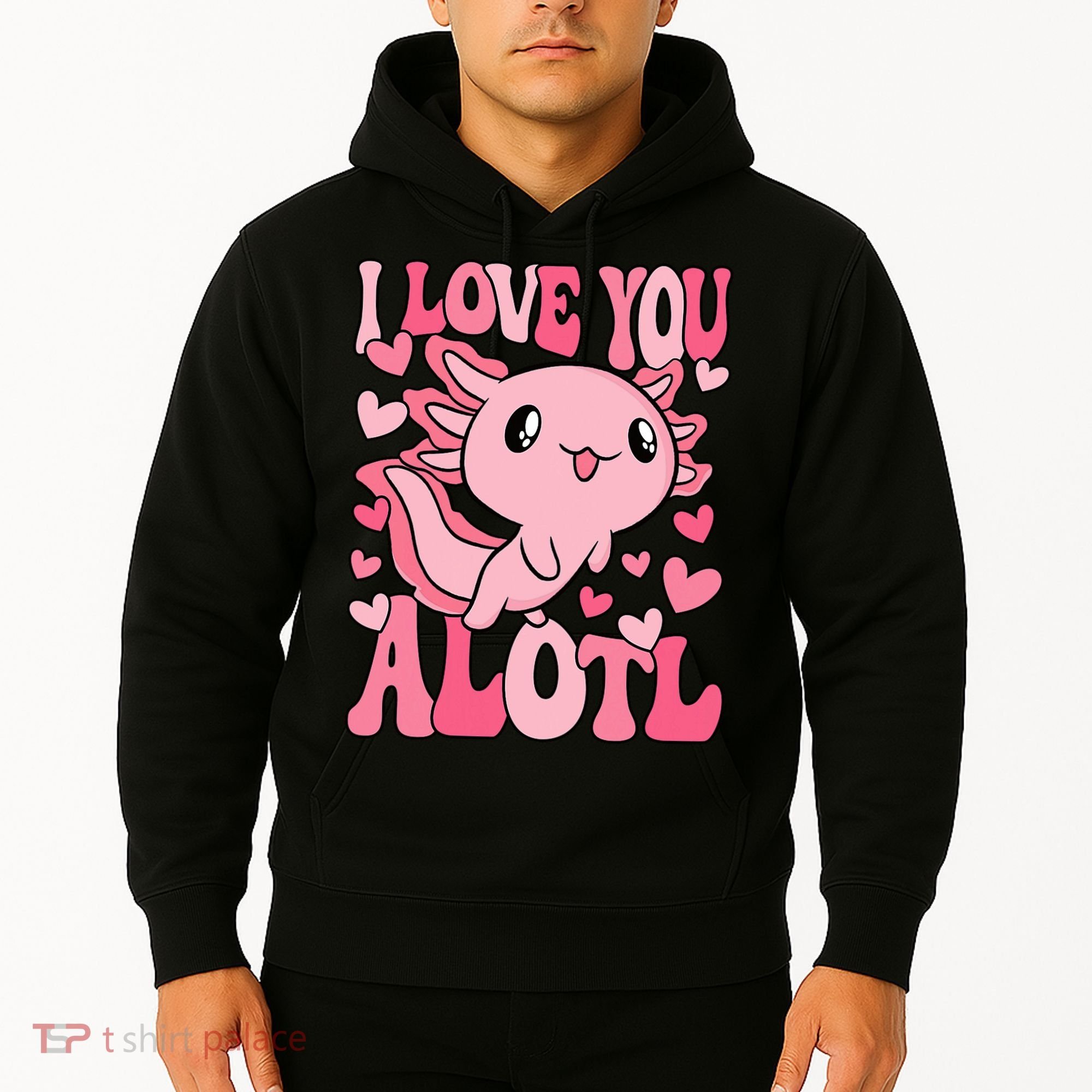 Cute Axolotl Valentines Day Valentine Hoodie
