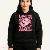 Cute Axolotl Valentines Day Valentine Hoodie thumb 5