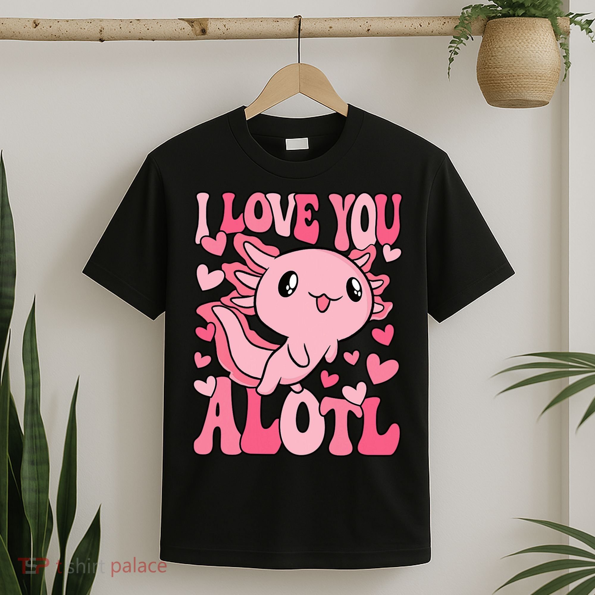 Cute Axolotl Valentines Day Valentine T-Shirt