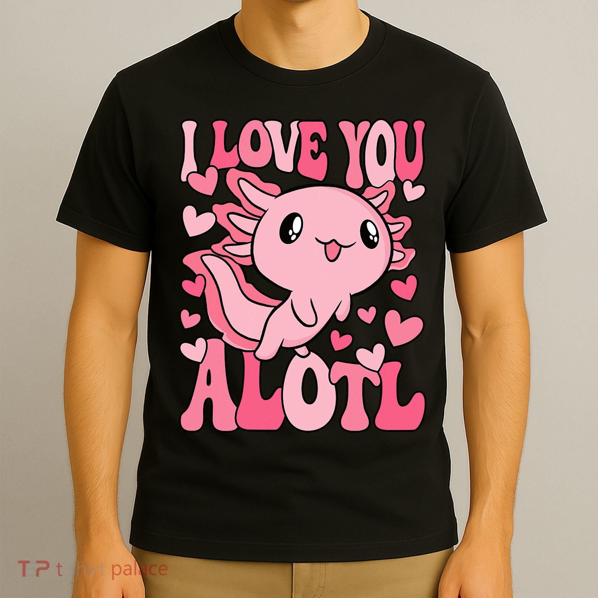 Cute Axolotl Valentines Day Valentine T-Shirt