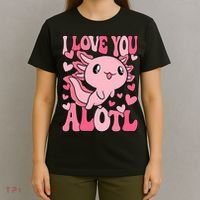 Cute Axolotl Valentines Day Valentine T-Shirt thumb 4