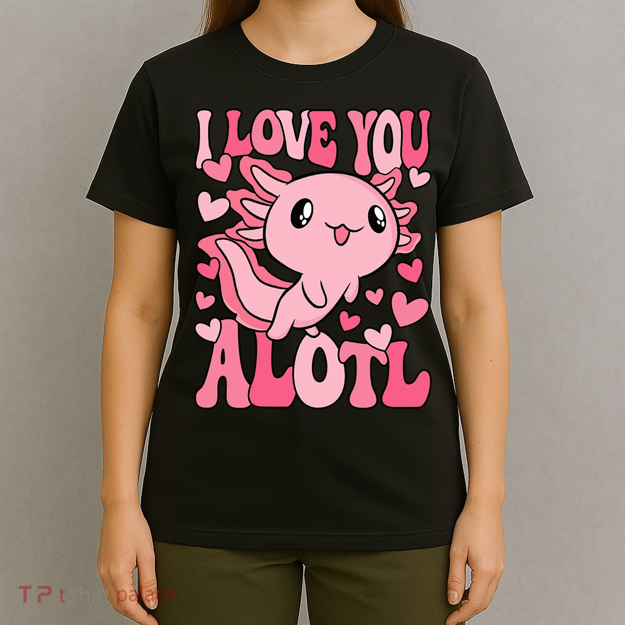 Cute Axolotl Valentines Day Valentine T-Shirt
