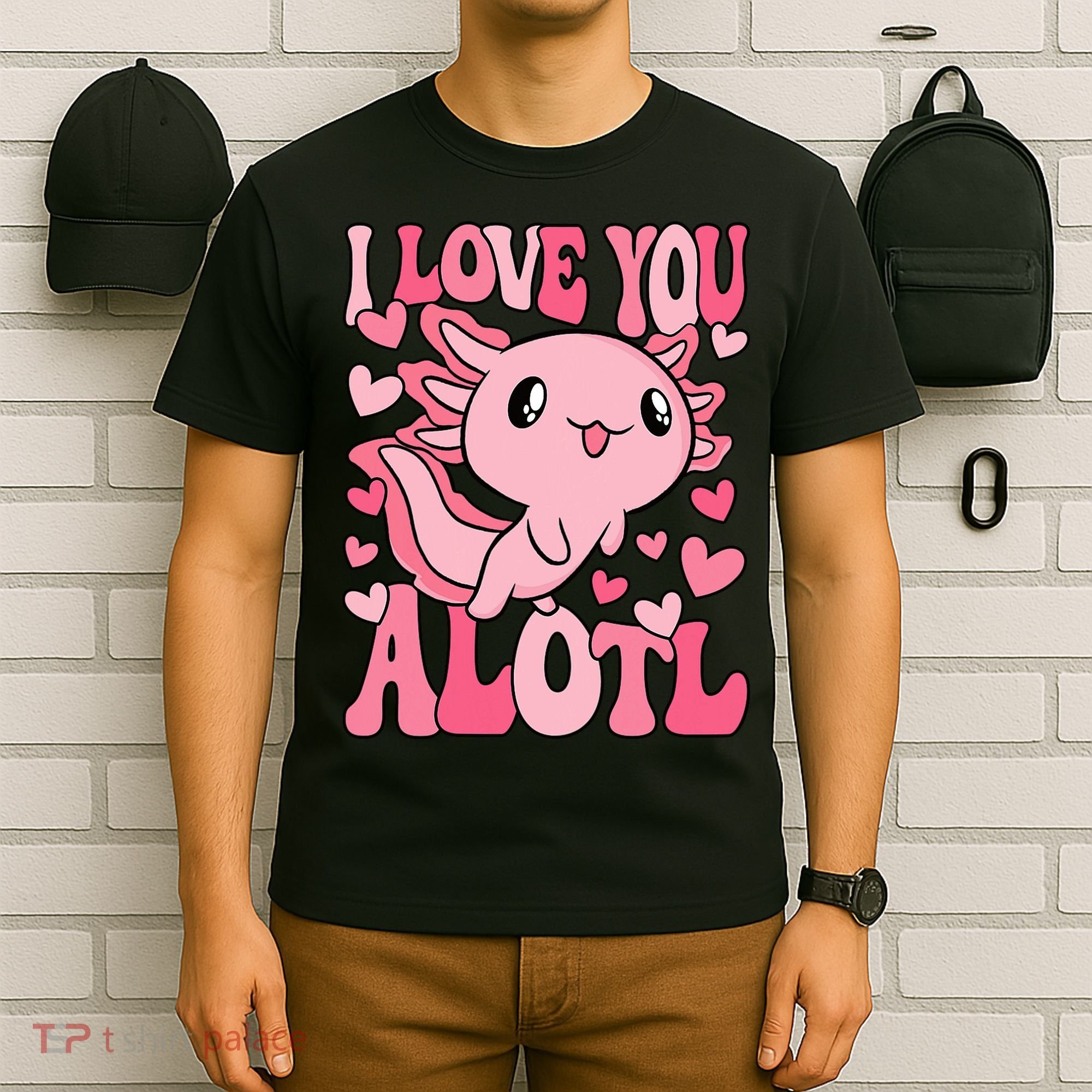 Cute Axolotl Valentines Day Valentine T-Shirt