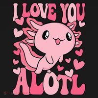 Cute Axolotl Valentines Day Valentine T-Shirt thumb 7