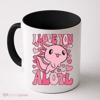 Cute Axolotl Valentines Day Valentine Coffee Mug thumb 0