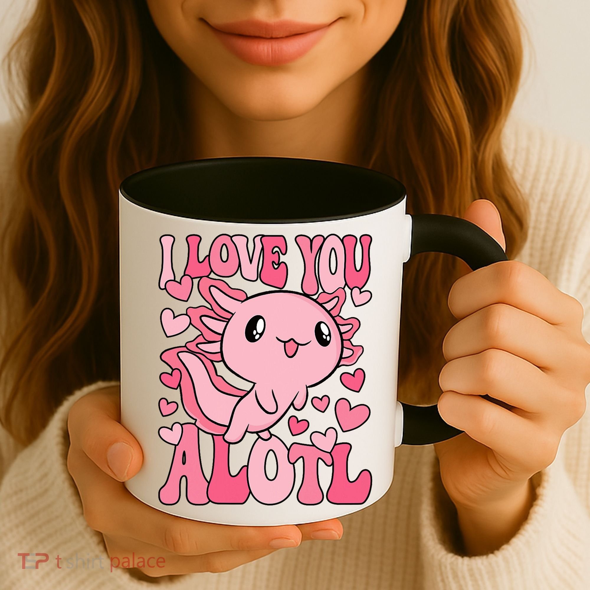 Cute Axolotl Valentines Day Valentine Coffee Mug