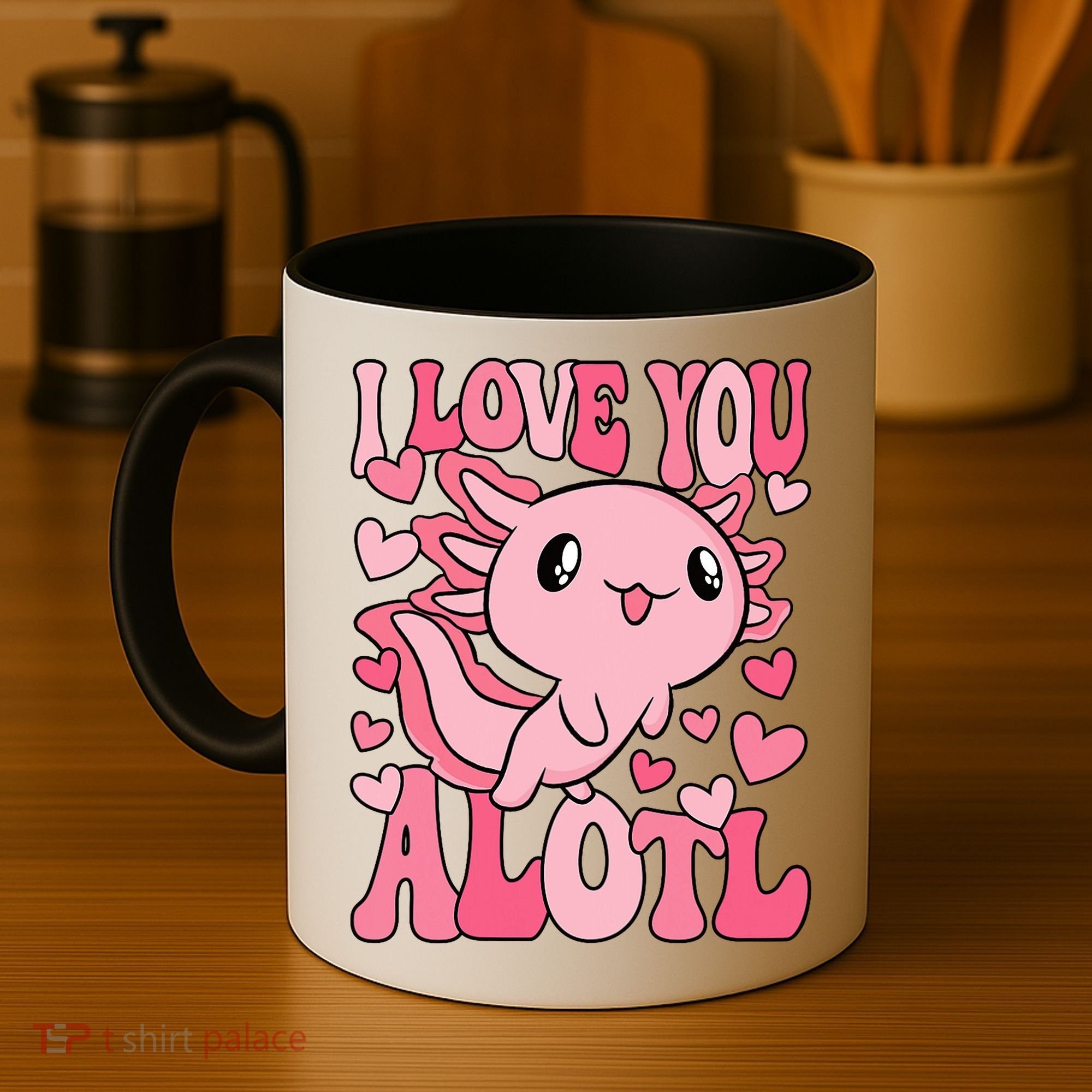 Cute Axolotl Valentines Day Valentine Coffee Mug