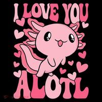 Cute Axolotl Valentines Day Valentine Women's Hoodie thumb 2