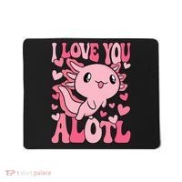 Cute Axolotl Valentines Day Valentine Mousepad thumb 0