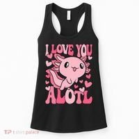 Cute Axolotl Valentines Day Valentine Women's Tank Top thumb 0