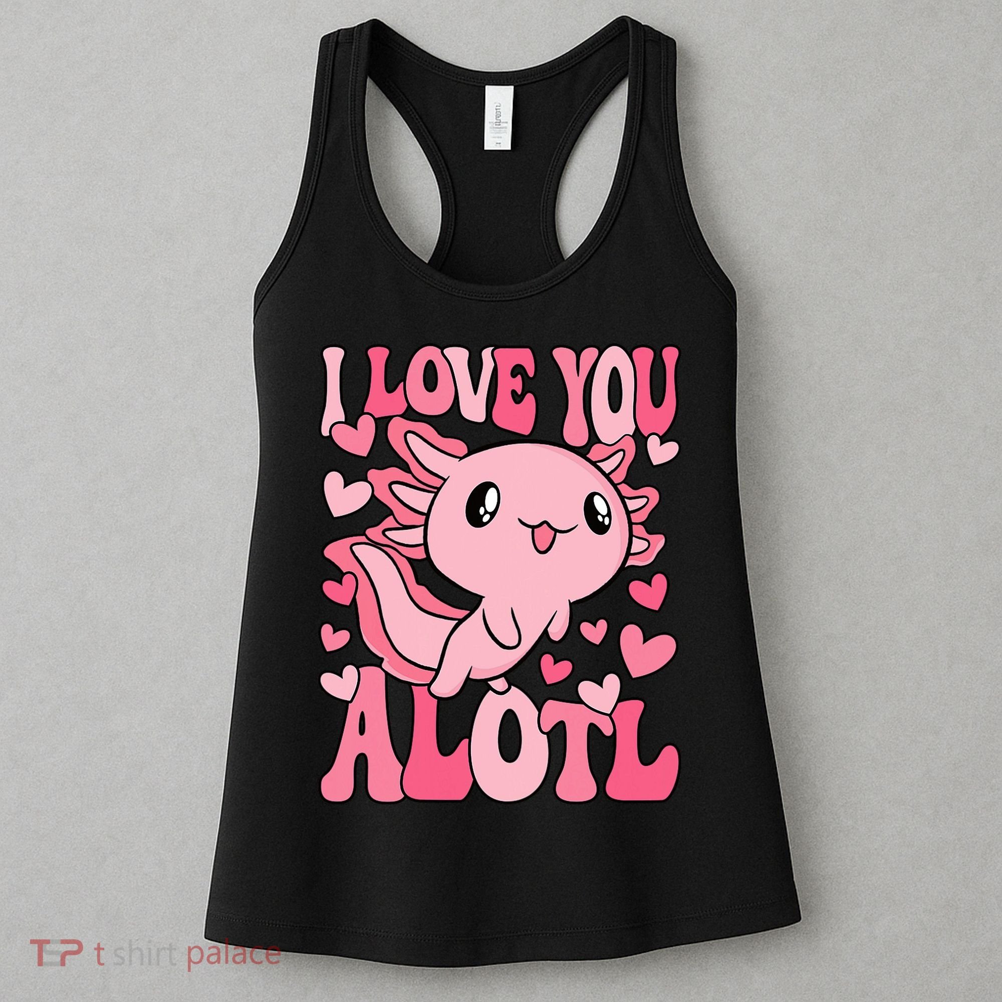Cute Axolotl Valentines Day Valentine Women's Tank Top