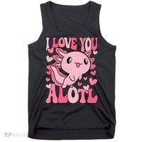 Cute Axolotl Valentines Day Valentine Tank Top thumb 0