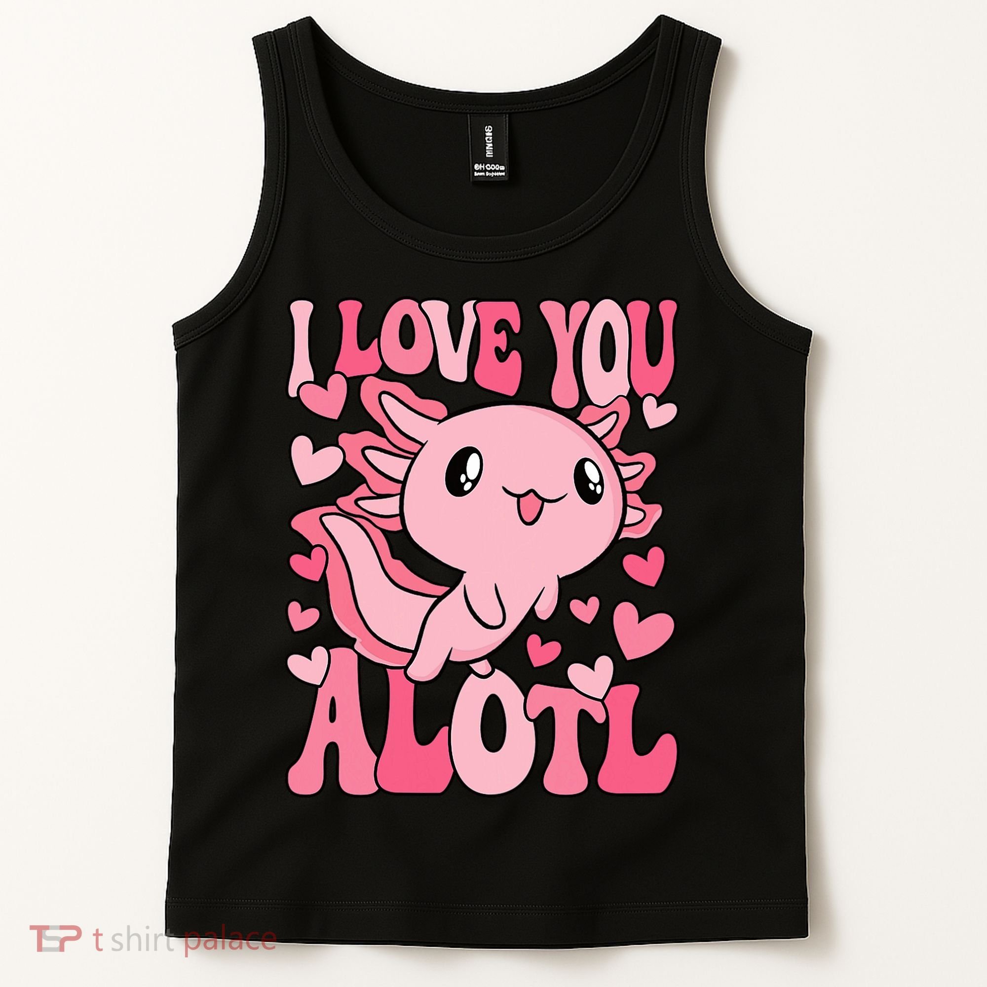 Cute Axolotl Valentines Day Valentine Tank Top