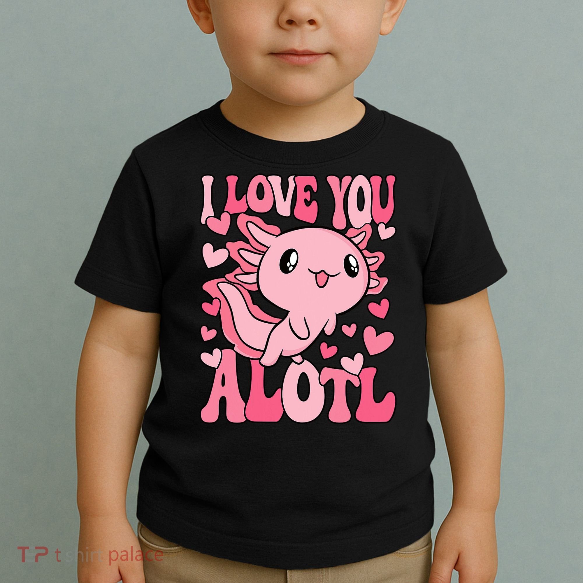 Cute Axolotl Valentines Day Valentine Toddler T-Shirt