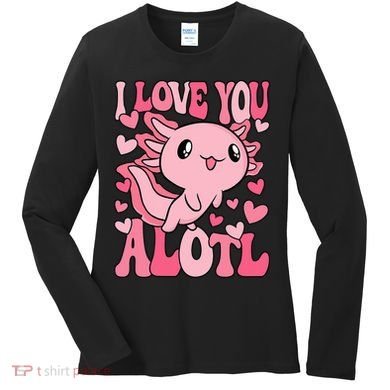 Cute Axolotl Valentines Day Valentine Women's Long Sleeve Shirt