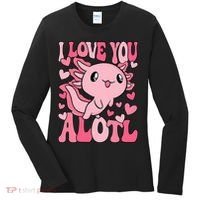 Cute Axolotl Valentines Day Valentine Women's Long Sleeve Shirt thumb 0