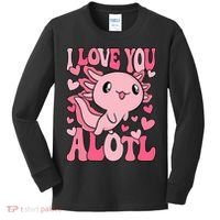Cute Axolotl Valentines Day Valentine Kids Long Sleeve Shirt thumb 0