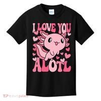 Cute Axolotl Valentines Day Valentine Kids T-Shirt thumb 0