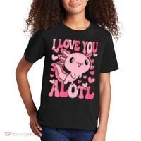 Cute Axolotl Valentines Day Valentine Kids T-Shirt thumb 2
