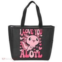 Cute Axolotl Valentines Day Valentine Tote Bag thumb 0