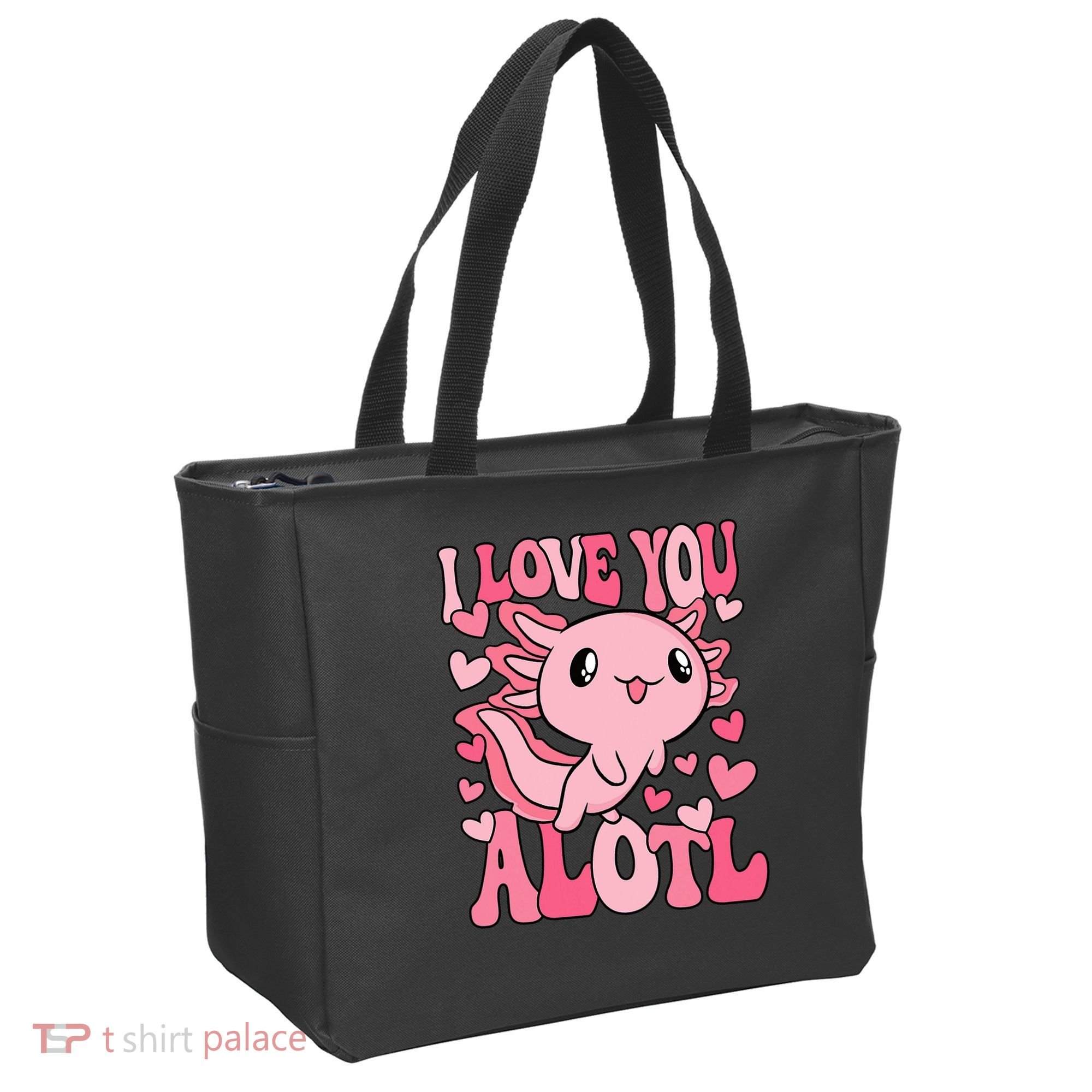 Cute Axolotl Valentines Day Valentine Tote Bag