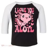 Cute Axolotl Valentines Day Valentine Toddler Fine Jersey T-Shirt thumb 0