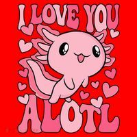 Cute Axolotl Valentines Day Valentine Santa Hat thumb 1